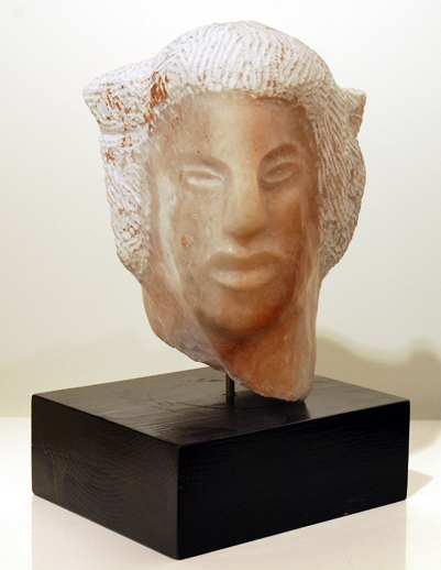 E.B. Cox Woman's Head - rose alabaster