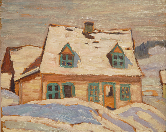 Artist: Frederick Banting Painting: French Laurentian House, 1937