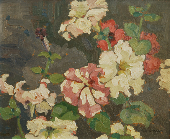 Artist: A.J. Casson Painting: Petunias, 1924
