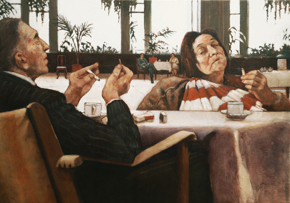 Artist: Rachel Berman Painting: They filled the afternoon with the business of Modern Life
