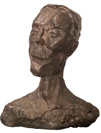 Artist: Nadaa Hyder Bronze Sculpture: Untitled Male Portrait, 2017