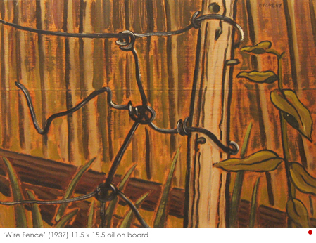 Artist: Barker Fairley Painting: Wire Fence, 1937