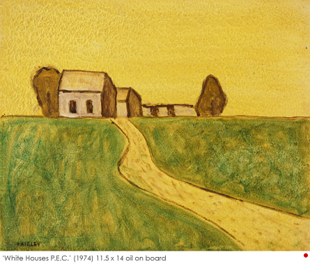 Artist: Barker Fairley Painting: White Houses P.E.C, 1974