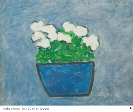 Artist: Barker Fairley Painting:  White Mums