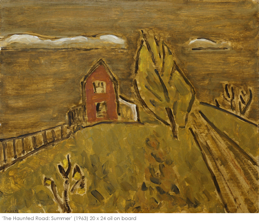 Artist: Barker Fairley Painting: The Haunted Road: Summer, 1963