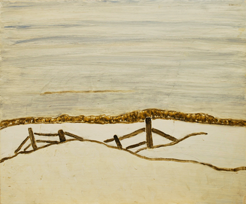 Artist: Barker Fairley Painting: Fence in Snow, Echo Valley
