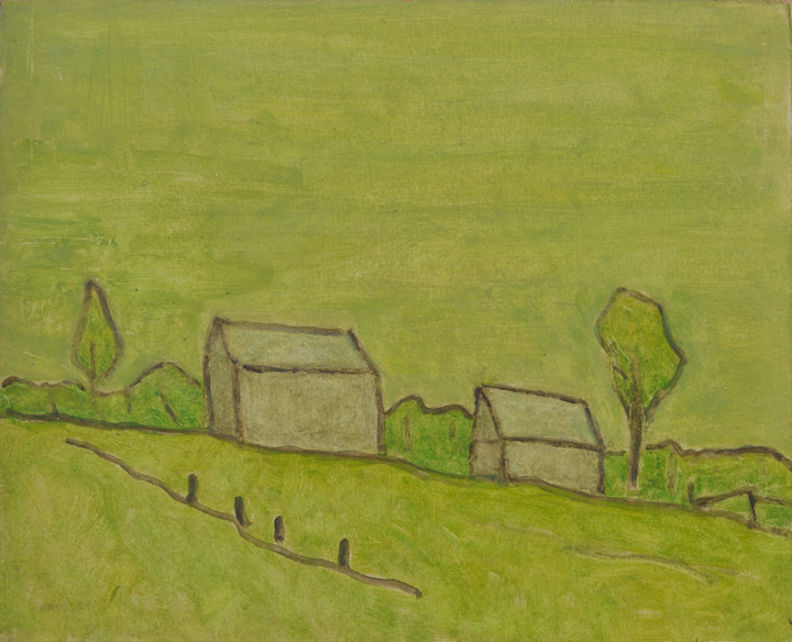 Artist: Barker Fairley Painting: P.E.C. Spring Green, 1974