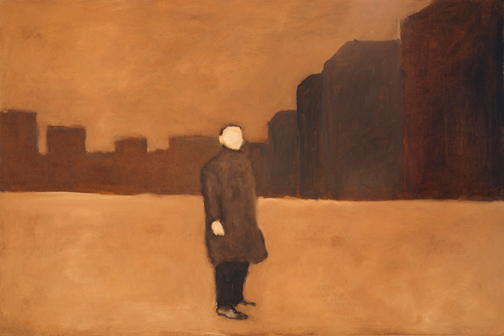 Artist: Brian Burke Painting: Waiting for the one-eyed man #1