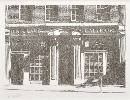 Arist: David Michael Scott Linocut: The Merchant’s Façade