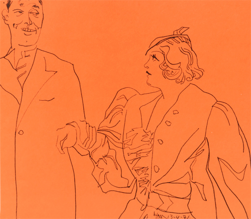 Artist: Harold Town Lithograph: Clark Gable and Jean Harlow
