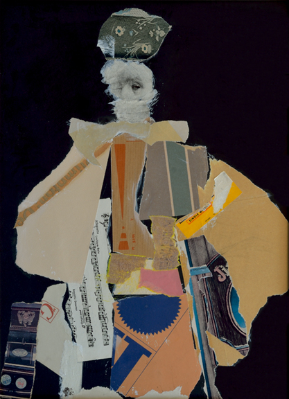 Artist: John Gould Mixed Media Collage: King of the Blues, 1978