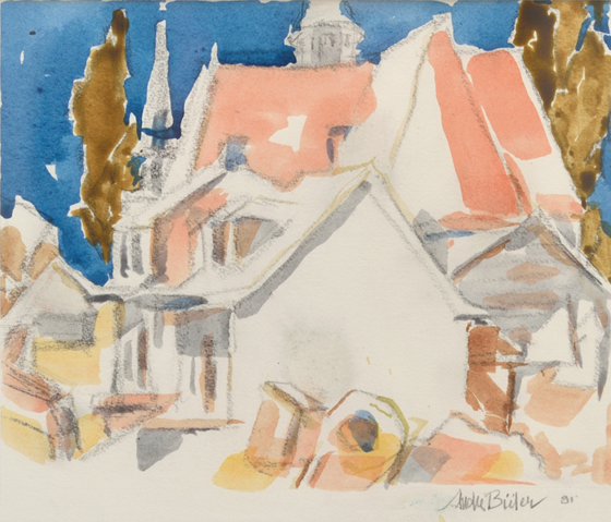 Artist: ANDRÉ BIÉLER Painting: A St. Famille - Ile D’Orleans