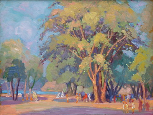 Artist: Emily Elliott | Painting: Strolling - Centre Island