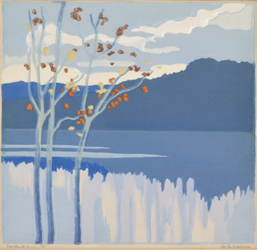 Artist: Mary Wrinch | Blockprint: Reflections