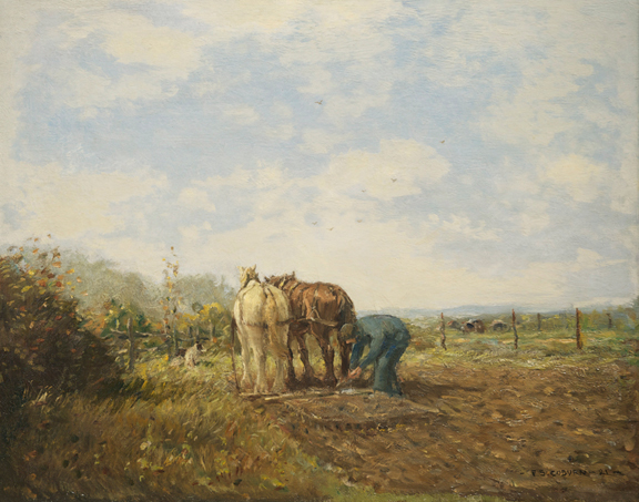 Artist: F.S. Coburn Painting: Harrowing, 1921