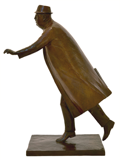 WILLIAM McELCHERAN, R.C.A. (1927–1999) Determined, 1995 bronze, ed. 1/9
