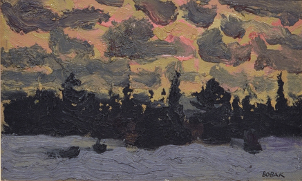 Artist: Bruno Bobak Painting: Spruce Wood