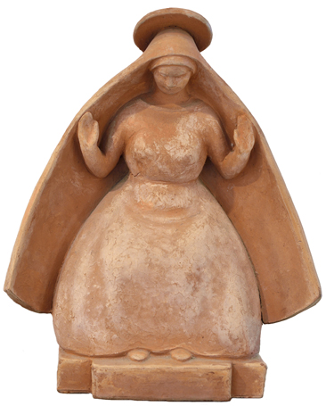 Artist: Jacobine Jones Terracotta Sculpture: Maquette for Three Generations of Mankind, c. 1939