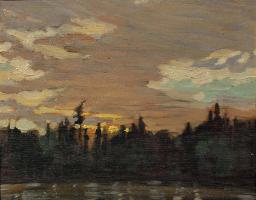 Artist: Doris McCarthy Painting: Sunset at Beaver Lake