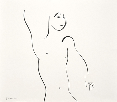 Artist: Jack Nichols Ink Drawing: Arm Movements, 1964