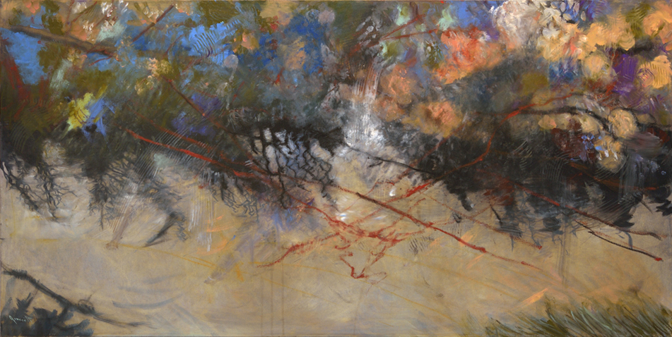 Artist: Jane Everett Painting: They Are Leaning Out for Love (and they will lean that way forever)
