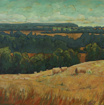 Artist: John Doyle Painting: Hay Rolls, 2013