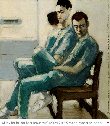 Artist: Rachel Berman Painting: STudy for taking tiger mountain