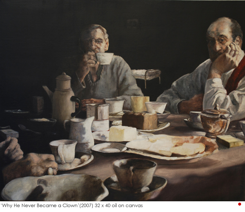 Artist: Rachel Berman Painting: Why He Never Became a Clown