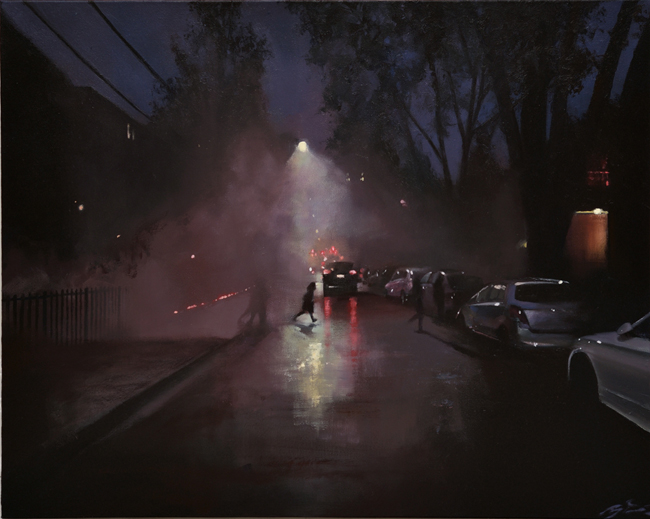 Artist: Ryan Dineen | Painting: Lake Ontario (2019) 36 x 48 oil on canvas