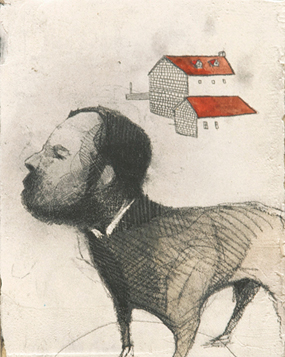 Artist: Ryan Price Mixed media drawing: the guardian