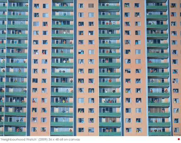 Artist: Sean Yelland Painting: Neighbourhood Watch 2009