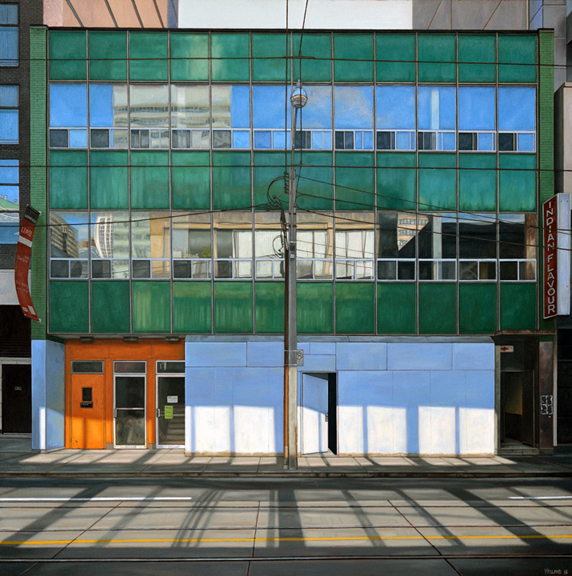 Artist: Sean Yelland Painting: Three Stories 2014