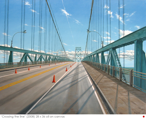 Artist: Sean Yelland Painting: Crossing the line