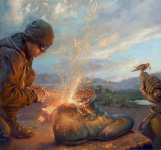 Artist: Steven Volpe Painting: David and Goliath