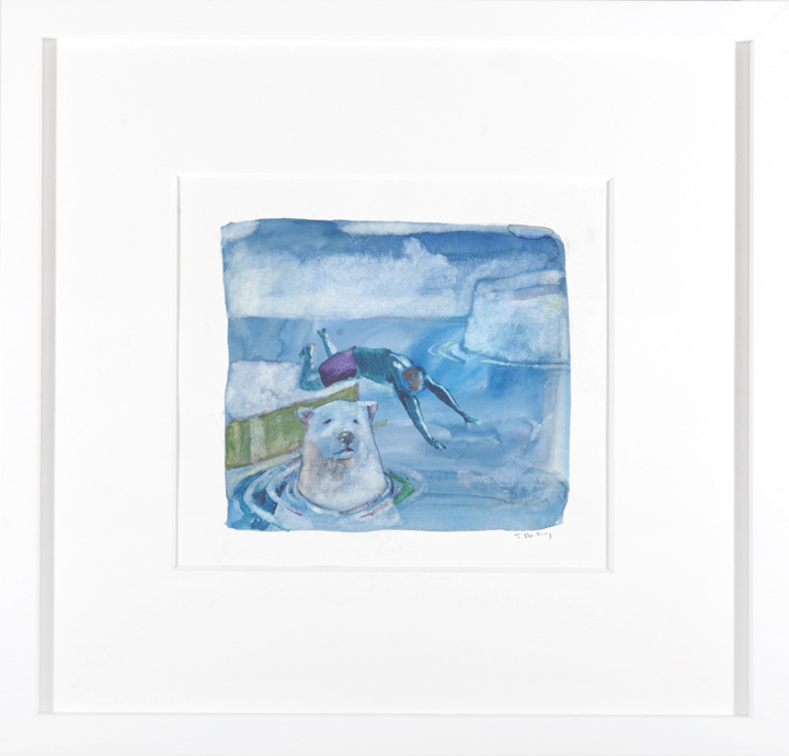 Artist: Travis Shilling | Title: Let's Swim Home After This | Framed