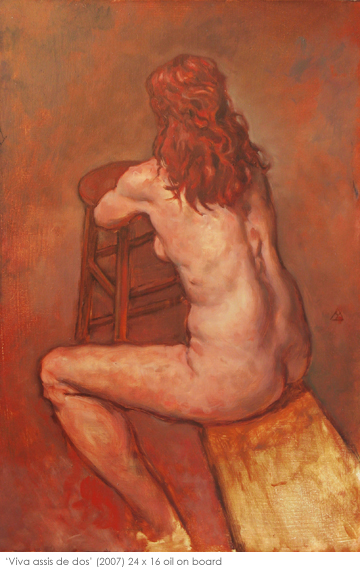 Artist: Yann Leroux Painting: Viva assis de dos