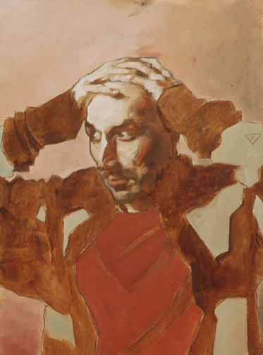 Artist: Yann Leroux Painting: Donald (L'homme Reactif)