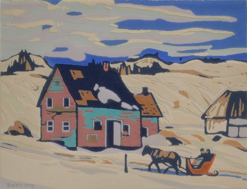 Artist: Frederick Banting Silkscreen Card: Homeward Bound