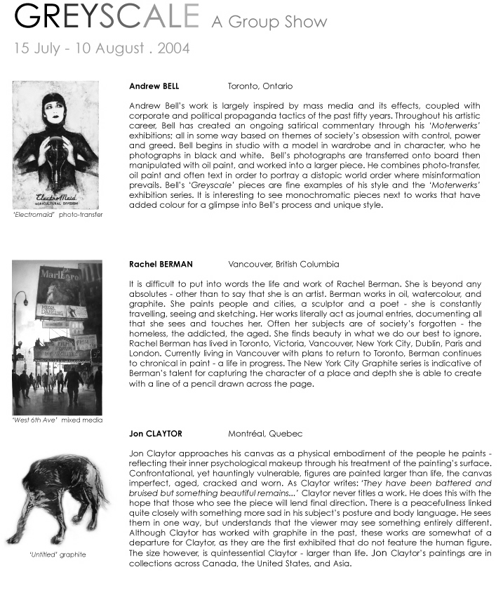 Greyscale Andrew Bell Rachel Berman Jon Claytor