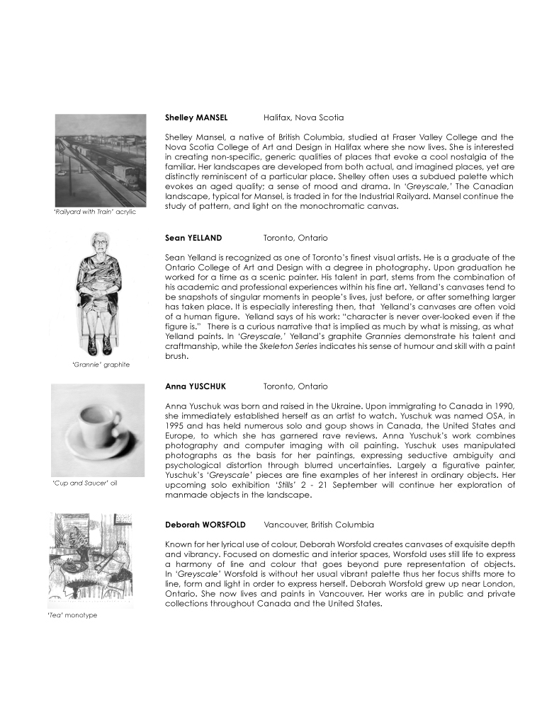 Greyscale Shelley Mansel Sean Yalland Anna Yuschuk